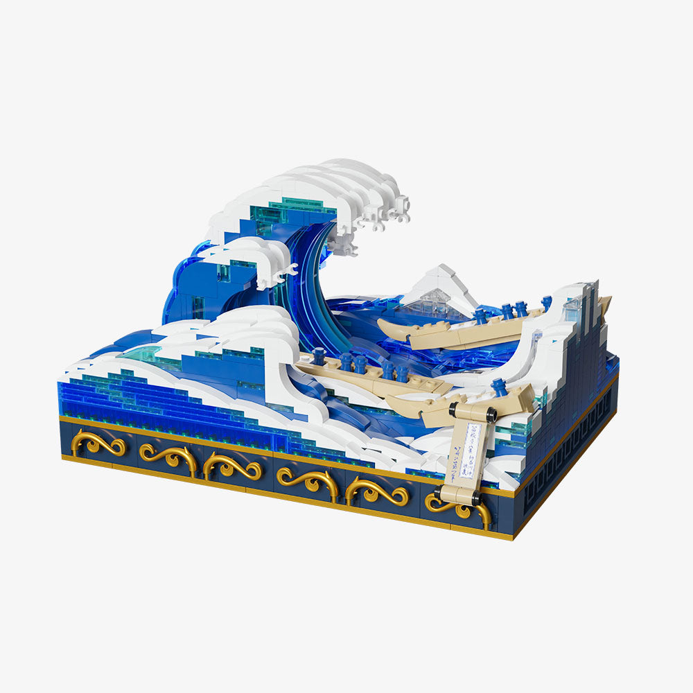 ピオニー☆プロフ必読Ocean wall miller オーシャンアート Moon & Ocean Waves Japanese Print by New York Art Studio