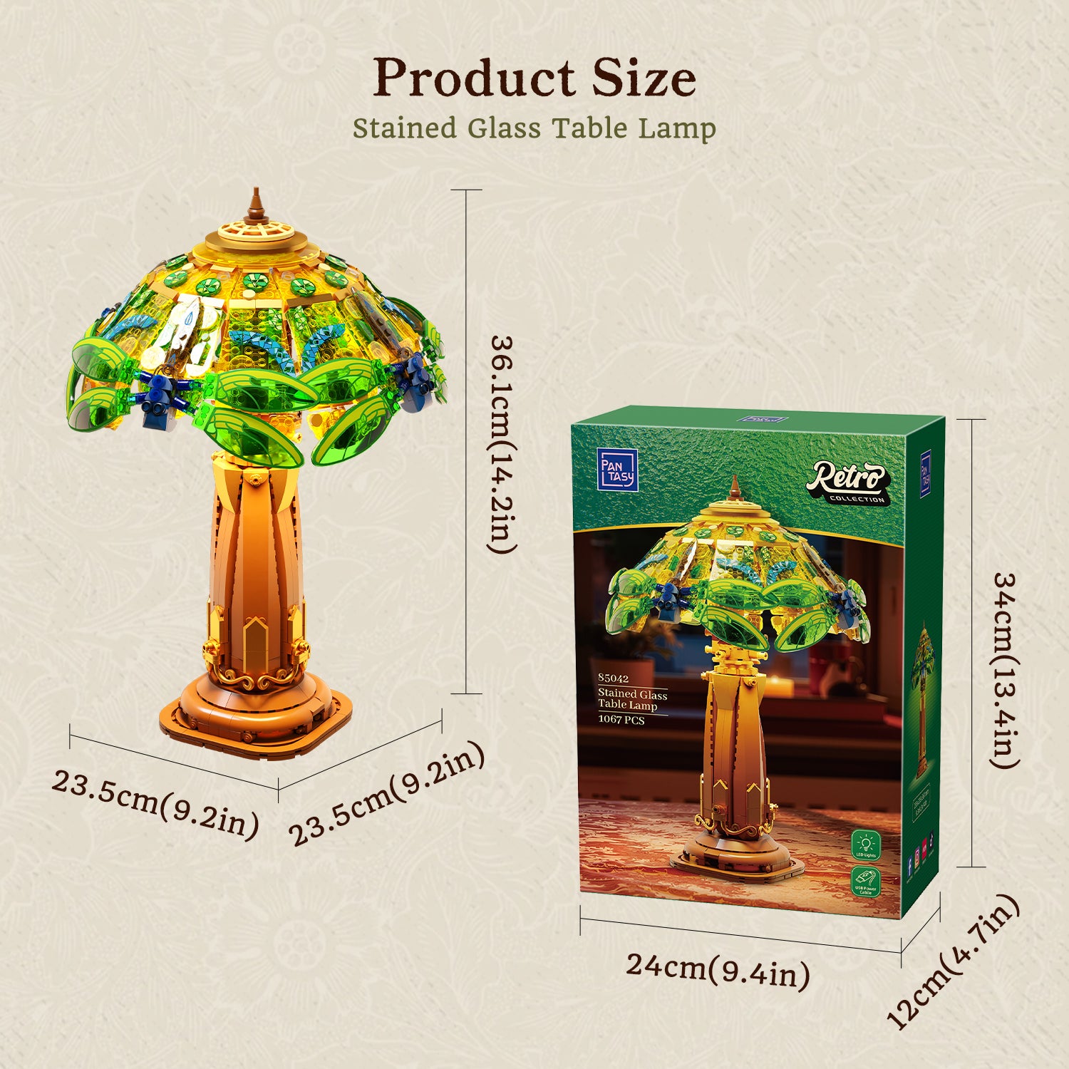 Pantasy Stained Glass Table Lamp 85042
